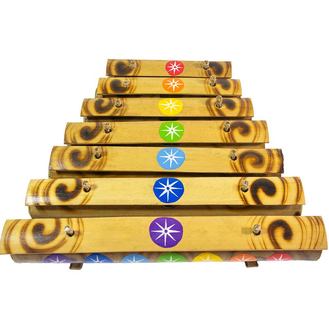 15.5" Bamboo Xylophone with Hand Painted Chakras - Magick Magick.com