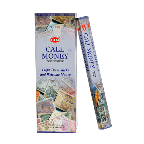 16" Call Money Jumbo Hem Incense Sticks (6 Pack Case - 10 Sticks Each Pack) - Magick Magick.com