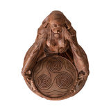 16" Celtic Danu Goddess Wood Finish Statue - Magick Magick.com