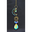 16" Sun Catcher - Gemstone Moon with Evil Eye - Magick Magick.com