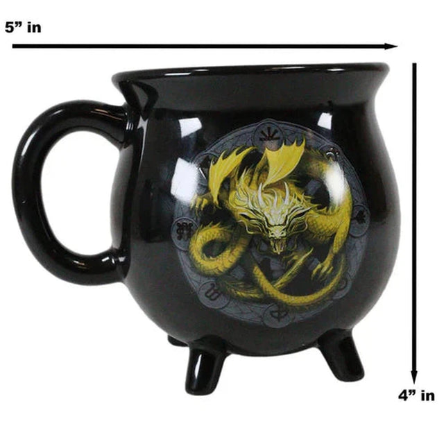 16 oz Anne Stokes Ceramic Color Changing Cauldron Mug - Imbolc - Magick Magick.com