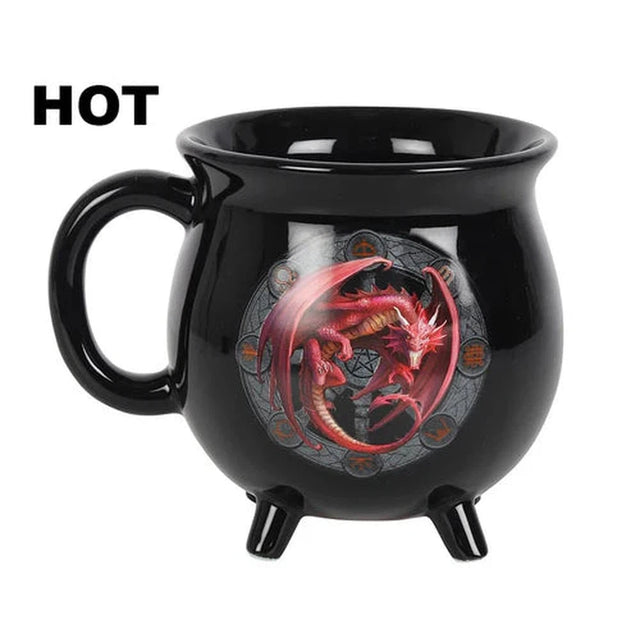 16 oz Anne Stokes Ceramic Color Changing Cauldron Mug - Lammas - Magick Magick.com