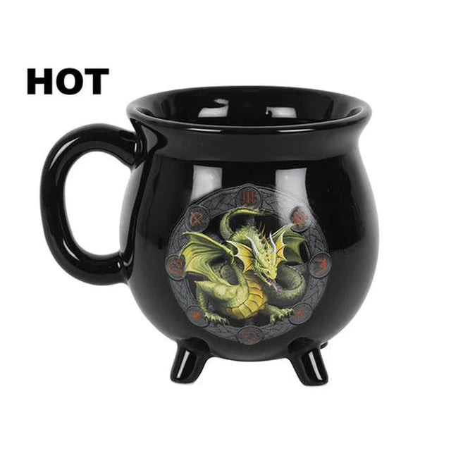 16 oz Anne Stokes Ceramic Color Changing Cauldron Mug - Mabon - Magick Magick.com