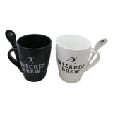 16 oz Ceramic Mug and Spoon Set - Witches Brew & Wizards Brew - Magick Magick.com