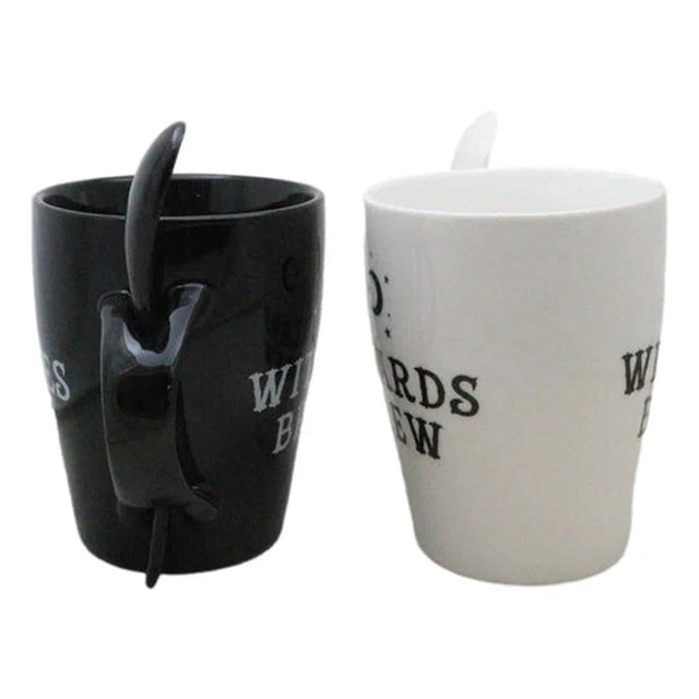 16 oz Ceramic Mug and Spoon Set - Witches Brew & Wizards Brew - Magick Magick.com