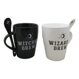 16 oz Ceramic Mug and Spoon Set - Witches Brew & Wizards Brew - Magick Magick.com