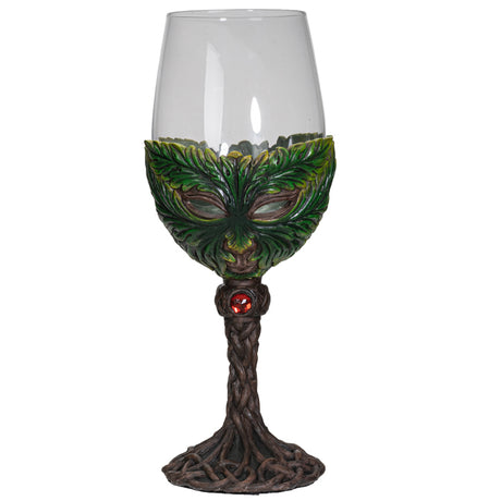 16 oz Resin and Glass Tree Spirit Wine Glass - Magick Magick.com