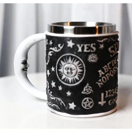 16 oz Stainless Steel Rim Mug - Ouija Board - Magick Magick.com