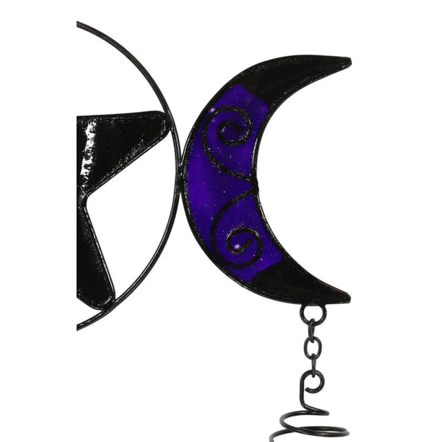 16.5" Triple Moon Wind Chime with Bells - Magick Magick.com