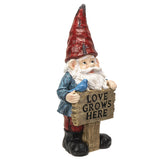 16.85" Gnome Statue - Love Grows Here - Magick Magick.com