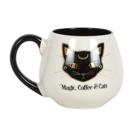 16.9 oz Ceramic Mug - Magic, Coffee & Cats - Magick Magick.com