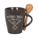 16.9 oz Ceramic Mug with Spoon - Witches Brew Coffee Co. - Magick Magick.com