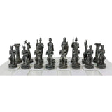 17" Glass Chess Set - Greek Mythology - Magick Magick.com