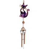 17.75" Purple Slinky Cat Wind Chime - Magick Magick.com