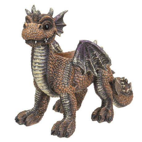 17.8" Dragon Statue Planter - Standing - Magick Magick.com