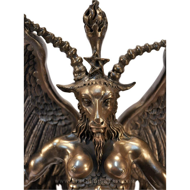 18" Baphomet On Pedestal Statue - Magick Magick.com