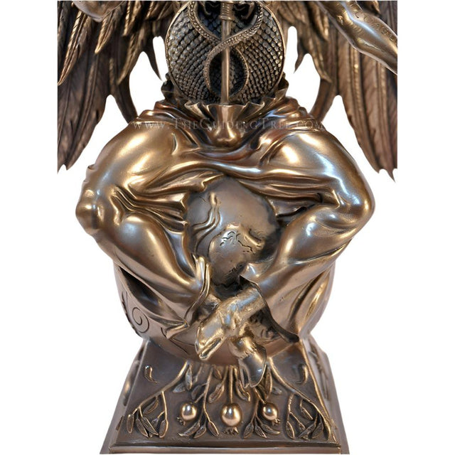 18" Baphomet On Pedestal Statue - Magick Magick.com