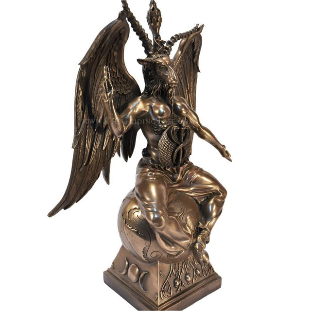 18" Baphomet On Pedestal Statue - Magick Magick.com