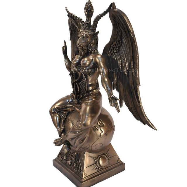 18" Baphomet On Pedestal Statue - Magick Magick.com