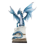 18" Blue Dragon with Spell Book Statue - Magick Magick.com