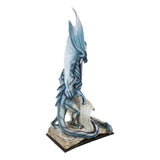 18" Blue Dragon with Spell Book Statue - Magick Magick.com