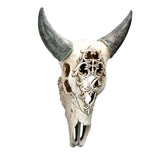 18" Carved Bison Skull Statue - Magick Magick.com