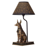 18" Egyptian Bronze Anubis Lamp - Magick Magick.com