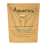 18" Zodiac Horoscope Constellation Gold Plated Necklace - Magick Magick.com