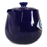 18 oz Ceramic Tea Pot - Evil Eye Blue - Magick Magick.com