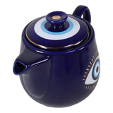 18 oz Ceramic Tea Pot - Evil Eye Blue - Magick Magick.com