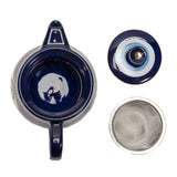 18 oz Ceramic Tea Pot - Evil Eye Blue - Magick Magick.com