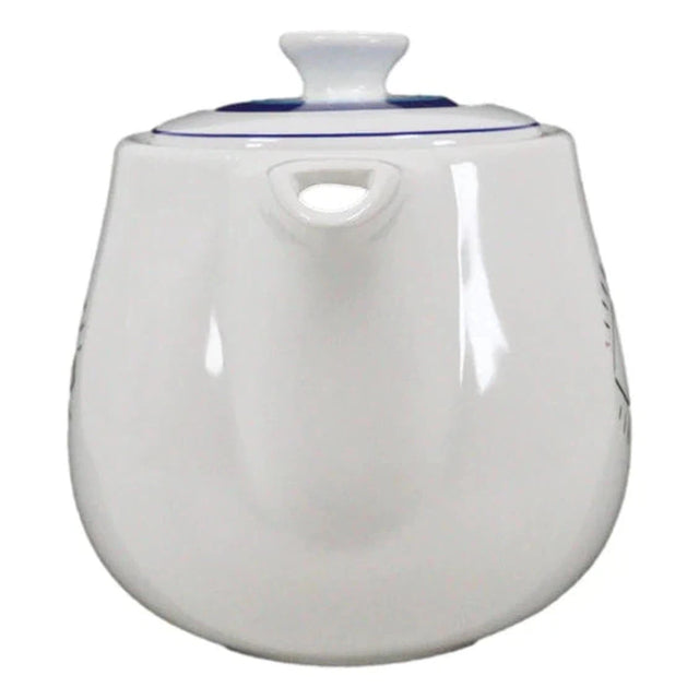 18 oz Ceramic Tea Pot - Evil Eye White - Magick Magick.com