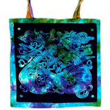 18" x 18" Celtic Dragon Tie Dye Tote Bag - Magick Magick.com