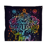 18" x 18" Elephant Tree Tie Dye Tote Bag - Magick Magick.com