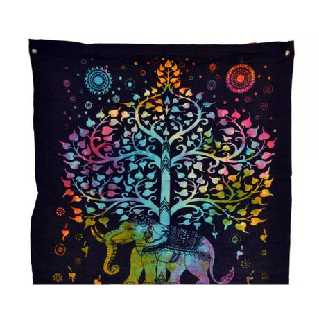18" x 18" Elephant Tree Tie Dye Tote Bag - Magick Magick.com