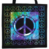 18" x 18" Peace Sign Tie Dye Tote Bag - Magick Magick.com