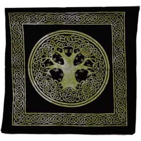 18" x 18" Tree of Life Green & Black Tote Bag - Magick Magick.com