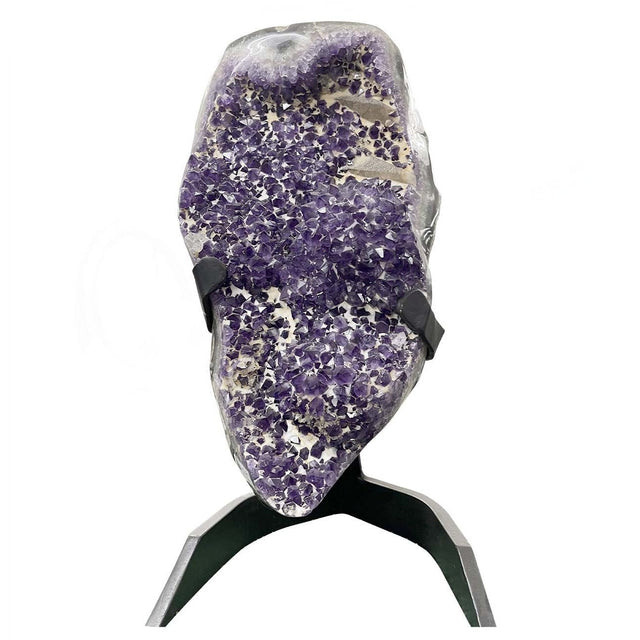 18" x 9" Amethyst Geode on Metal Stand - Magick Magick.com