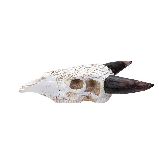 18.3" Cow Skull Wall Hanging (LED Light Up) - Magick Magick.com