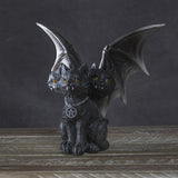 18.8" Triple Headed Winged Cat Statue - Magick Magick.com