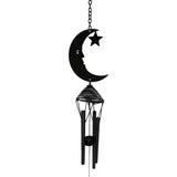 19" Black Crescent Moon Wind Chime - Magick Magick.com