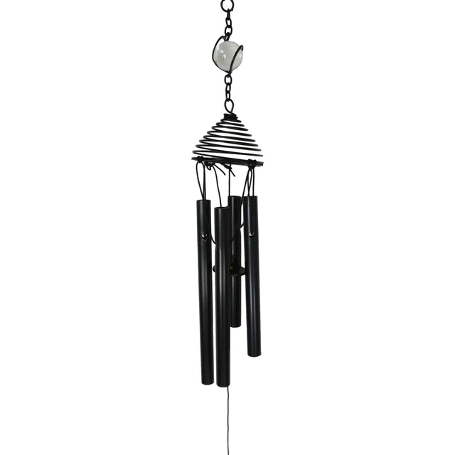 19" Black Crescent Moon Wind Chime - Magick Magick.com