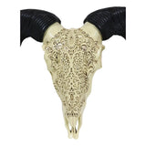 19.3" Carved Resin Cow Skull - Magick Magick.com