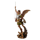 19.7" St. Michael Spearing the Devil Statue - Magick Magick.com