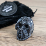 1.9" Black Labradorite Gemstone Skull - Magick Magick.com