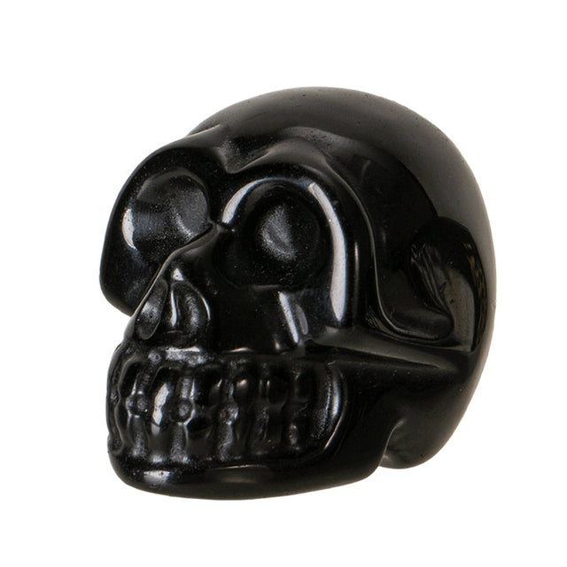 1.9" Black Obsidian Gemstone Skull - Magick Magick.com