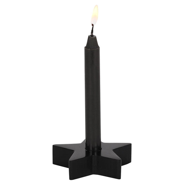 2" Black Star Spell Candle Holder - Magick Magick.com