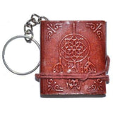 2" Leather Journal Key Chain - Dreamcatcher - Magick Magick.com