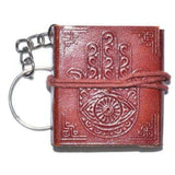 2" Leather Journal Key Chain - Hamsa Hand - Magick Magick.com