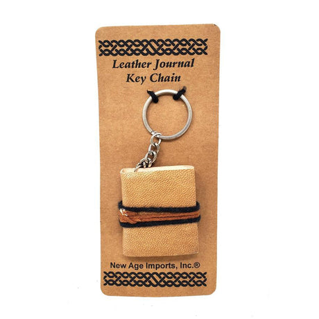2" Leather Journal Key Chain - Plain - Magick Magick.com